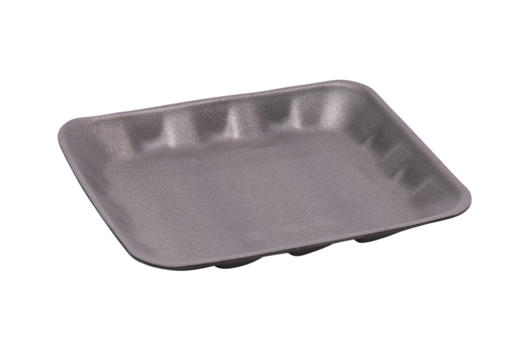 Foam tray 3S black colour EPS tray format 225 x 175 x 25 mm