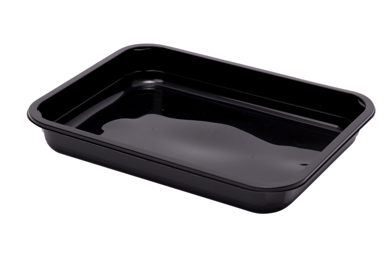 PP Gastro schalen 1/2 (SPG H320-serie 2400cc) formaat 312 x 245 x 43 mm (Zwart)