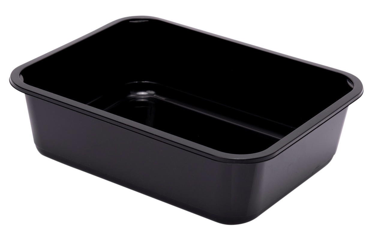 PP Trays H320 Series black colour format 312 x 245 x 88 mm 5000 cc