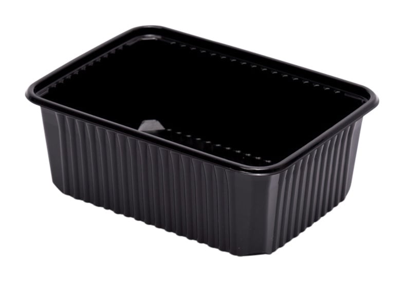 PP kilo trays rectangular black format 180 x 130 x 64 mm 1000 cc