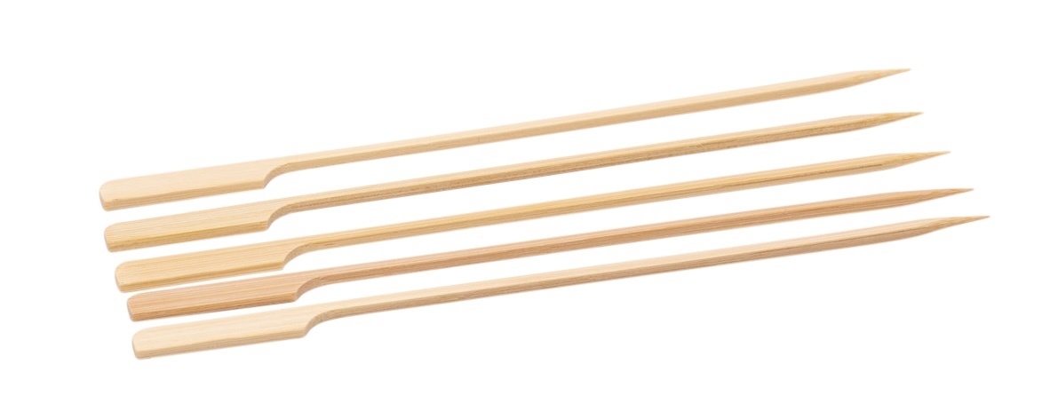 Bamboo satay skewer gun shaped format 210 mm