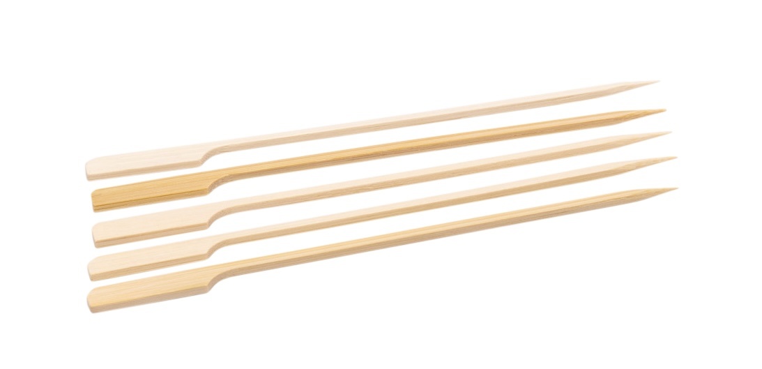 Bamboo satay skewer gun shaped format 180 mm