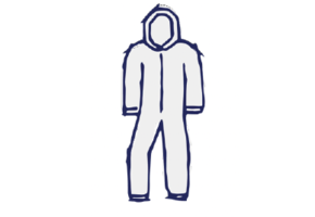 Coverall disposable, Nonwoven White