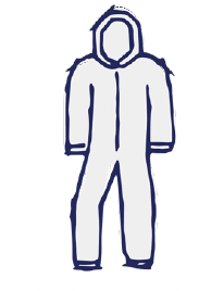 Coverall wegwerp, Nonwoven Wit