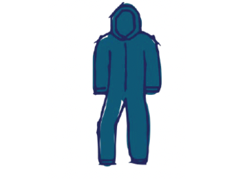 Coverall disposable, Nonwoven blue