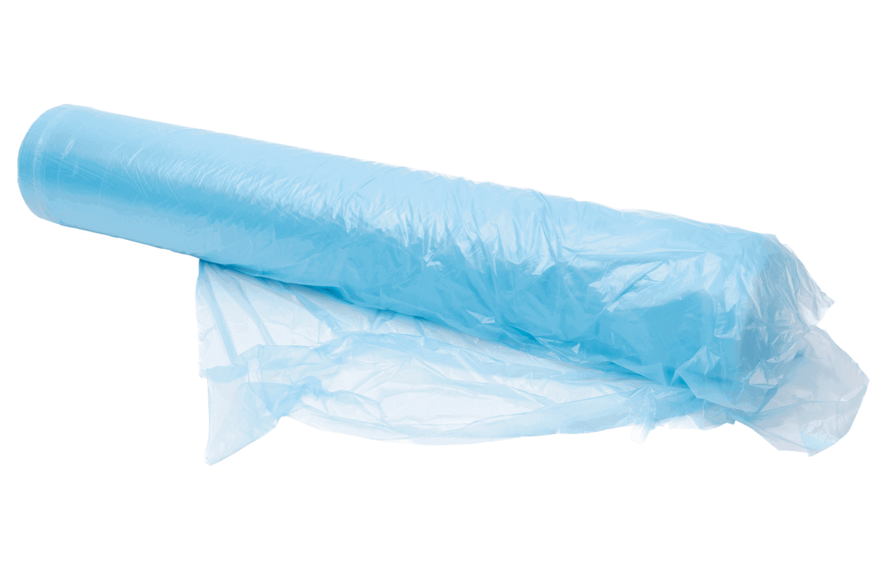 HDPE vel 10my kleur blauw op rol formaat 980 x 980 mm