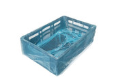 HDPE crate bag 20my blue color size 58/2 x 22 x 63 cm