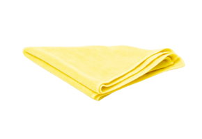 Microfiber cloths colour yellow format 400 x 400 mm