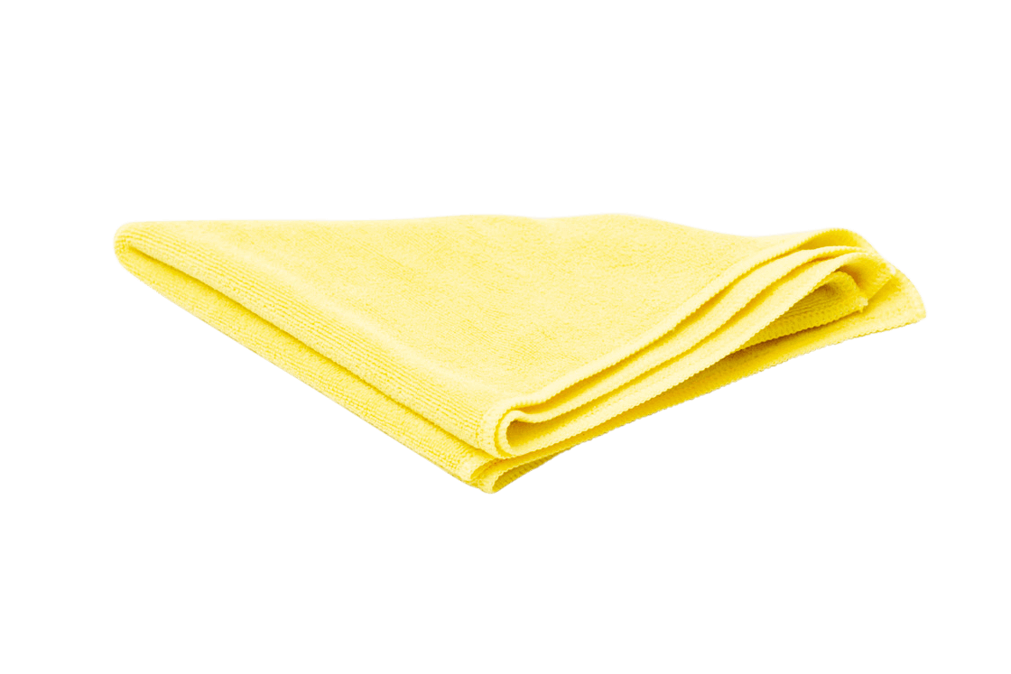 Microfiber cloths colour yellow format 400 x 400 mm