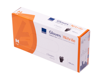 Gloves nitrile black classic various sizes