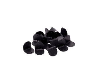 Plastic hoekbeschermers formaat 40 x 40 mm (Zwart)