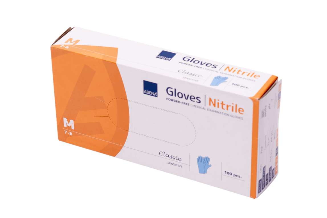 Classic handschoen blauw nitril poedervrij diverse maten
