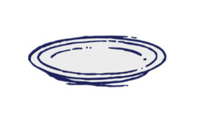 Plate flat oval 32x25.5 cm