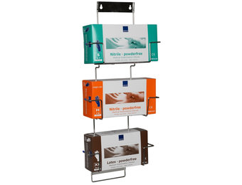 Gloves wall holders stainless steel 630 x 260 mm