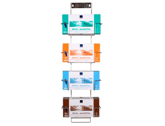 Gloves wall holders stainless steel 729 x 260 mm