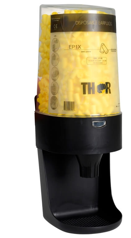 Dispenser, THOR, One size, zwart, PP/SBC, voor oordopjes