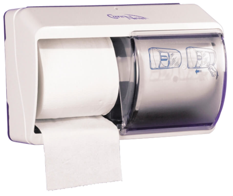 Dispenser toiletpapier duo wit 17x25x17cm
