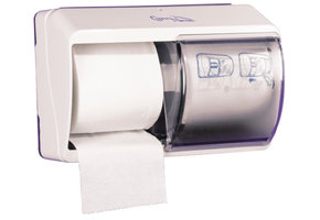 Dispenser toiletpapier duo wit 17x25x17cm