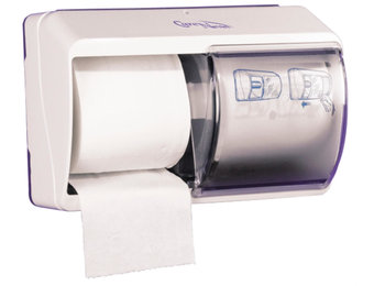 Dispenser toilet paper duo white 17x25x17cm