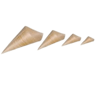 Houten cones (puntzakje) diverse maten