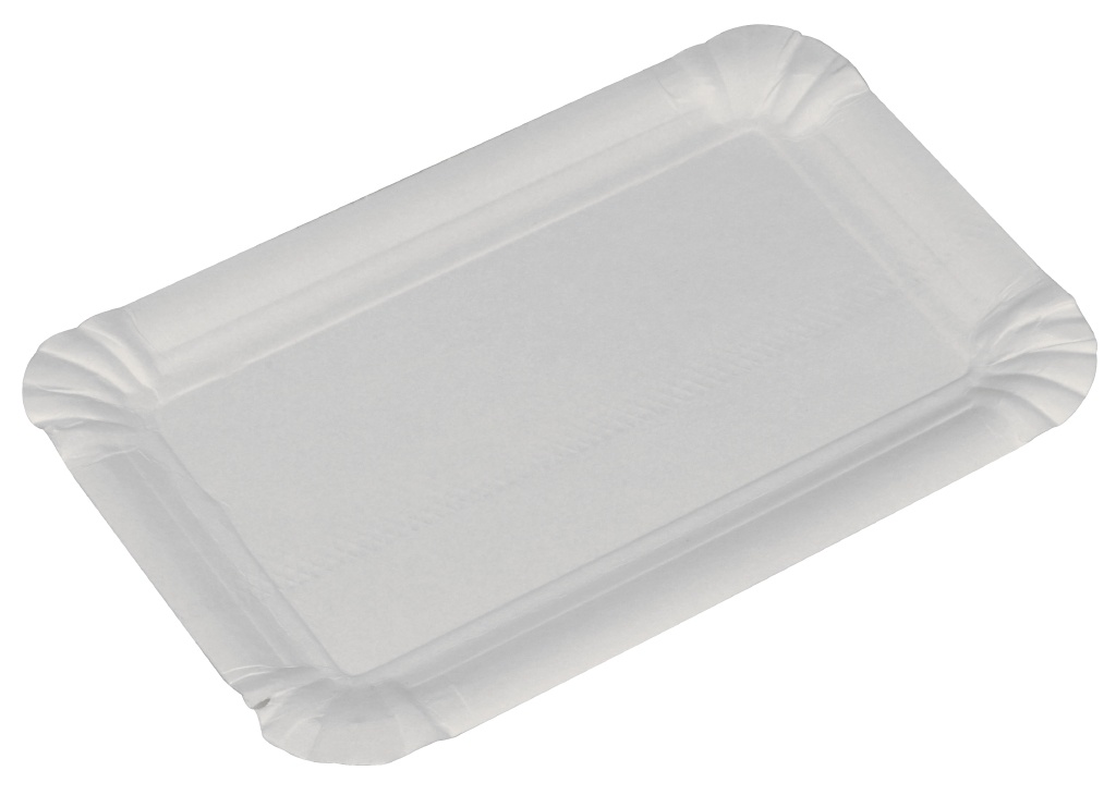 Plates clay coated paper white rechthoekig (not suitable for microwave)