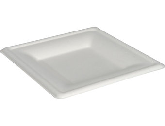 Sugarcane plates square flat