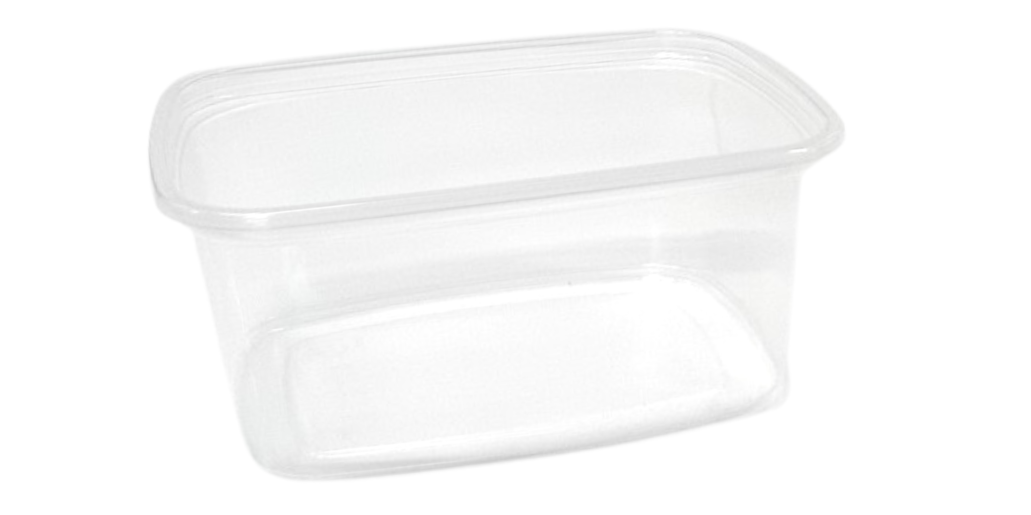 PP salad trays rectangular thermo format 108 x 82 x 45 mm 250 cc