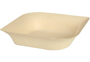 Sugarcane plate square deep