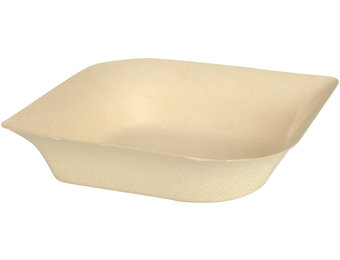 Sugarcane plate square deep