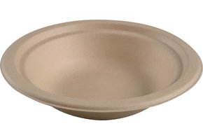 Sugar cane plate round 400 ml (deep)