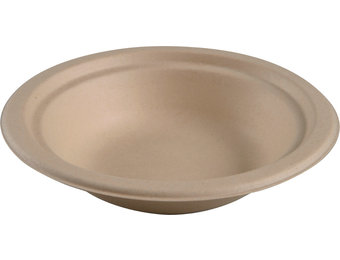 Sugar cane plate round 400 ml (deep)