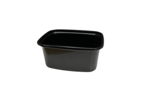 PP saladebakjes rechthoekig formaat 108 x 82 x 45 mm 250 cc zwart