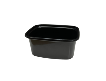 PP saladebakjes rechthoekig formaat 108 x 82 x 45 mm 250 cc zwart