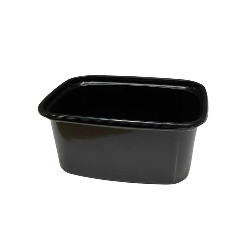 PP salad trays rectangular thermo format 108 x 82 x 45 mm 250 zwart