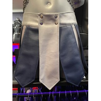 Cool silver/blue Gladiator skirt made of "Heavy Duty" artificial leather