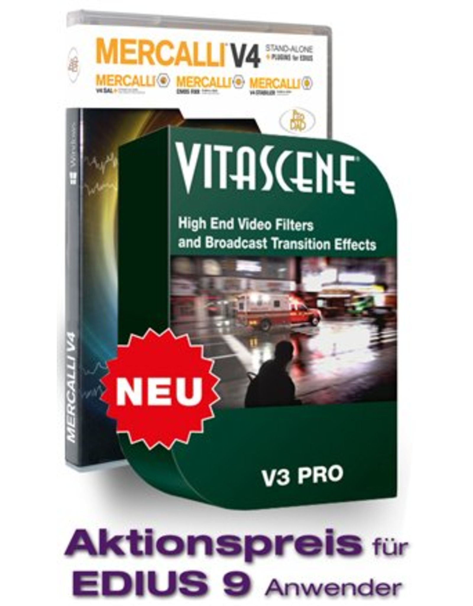 ProDAD ProDAD Vitascene V3 Pro + Mercalli V4 Suite + Promo Plug-ins for EDIUS 9