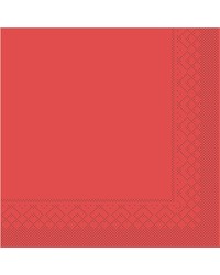 Servet Tissue 3 laags Rood 33x33cm 1/4 vouw bestellen