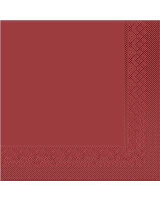 Servet Tissue 3 laags 33x33cm 1/8 vouw Uni Bordeaux