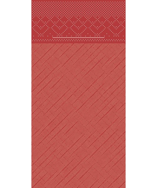 Pocket napkin Tissue Deluxe Rood 40x40cm 4 Lgs  1/8 vouw bestellen