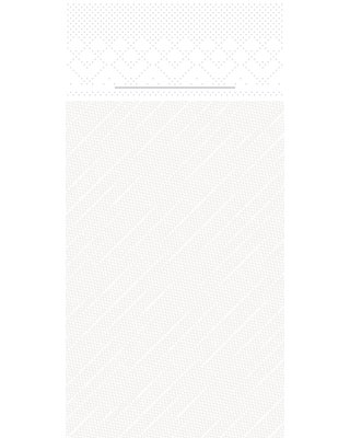Pocket napkin Tissue Deluxe  40x40cm 4 Lgs 1/8 vouw  Wit