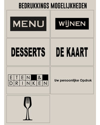 Menukaarten Durban Boekschroef