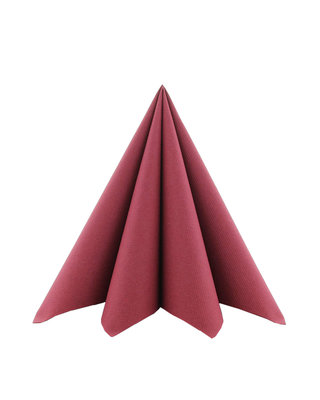 Servet Airlaid Light 40x40cm uni Bordeaux