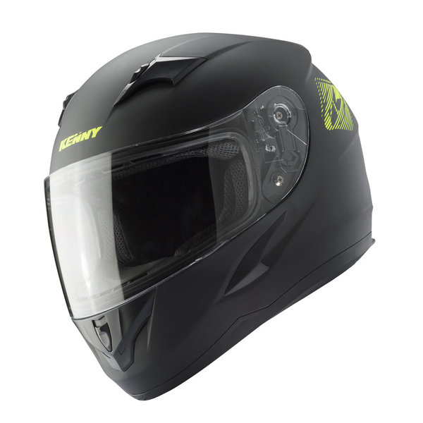 Targa Helmet For Kid Matt Black Neon Yellow