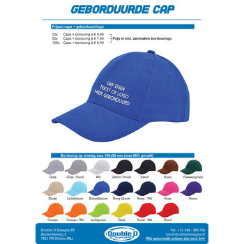 Geborduurde Cap