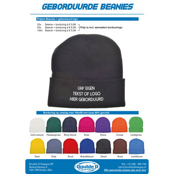 Geborduurde Beanie