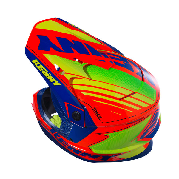 Track Helmet Peak Adult Navy/Neon Orange