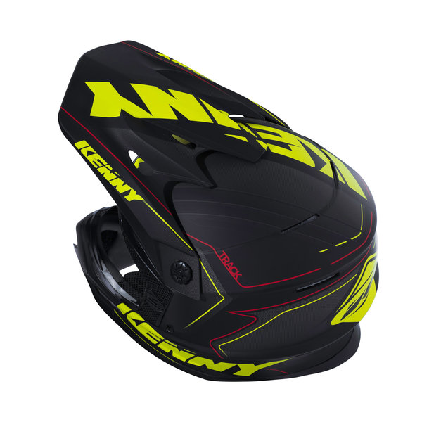 Track Helmet Peak Adult Matte Black/Neon Yellow