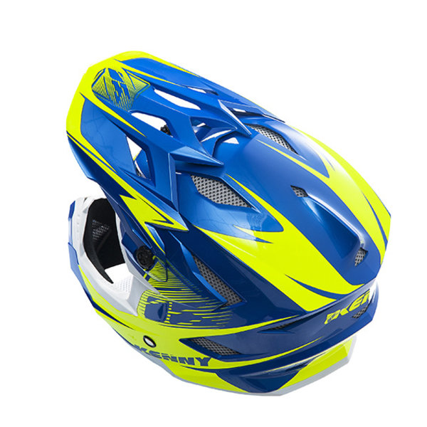 BMX Scrub Helmet Peak 2014 Blue/Neon Yellow