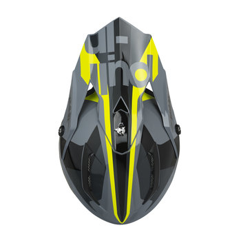 Race Helmet Visor Grey Neon Yellow