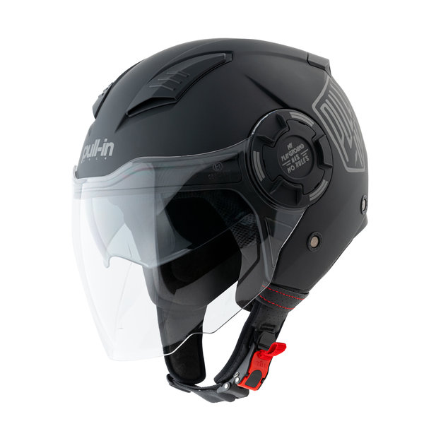 Pull In Open Face Helmet Solid Matt Black 2023